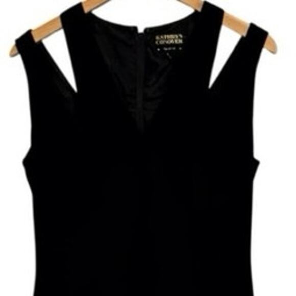 Kathryn Conover Dress 10 By Night Women's Black Cutout V-Neck Sleeveless Midi - Picture 2 of 4